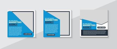diseño de publicaciones de marketing digital para anuncios en redes sociales vector