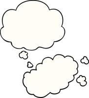 cartoon puff of smoke and thought bubble vector