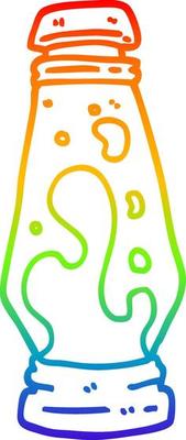 rainbow gradient line drawing cartoon lava lamp