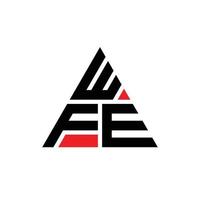 diseño de logotipo de letra triangular wfe con forma de triángulo. monograma de diseño de logotipo de triángulo wfe. plantilla de logotipo de vector de triángulo wfe con color rojo. logotipo triangular wfe logotipo simple, elegante y lujoso.