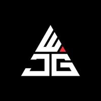 diseño de logotipo de letra triangular wjg con forma de triángulo. monograma de diseño de logotipo de triángulo wjg. plantilla de logotipo de vector de triángulo wjg con color rojo. logotipo triangular wjg logotipo simple, elegante y lujoso.