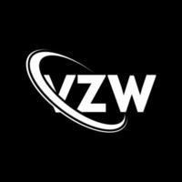 logotipo vzw. letra vww. diseño del logotipo de la letra vzw. Logotipo de iniciales vzw vinculado con círculo y logotipo de monograma en mayúsculas. tipografía vzw para tecnología, negocios y marca inmobiliaria. vector