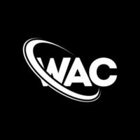 logotipo de wac. letra wac. diseño del logotipo de la letra wac. Logotipo de iniciales WAC vinculado con círculo y logotipo de monograma en mayúsculas. tipografía wac para tecnología, negocios y marca inmobiliaria. vector