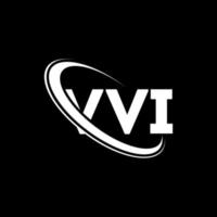 logotipo de vi. letra vi. diseño del logotipo de la letra vvi. logotipo de iniciales vvi vinculado con círculo y logotipo de monograma en mayúsculas. tipografía vvi para tecnología, negocios y marca inmobiliaria. vector