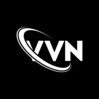 logotipo vvn. letra vn. diseño del logotipo de la letra vvn. logotipo de iniciales vvn vinculado con círculo y logotipo de monograma en mayúsculas. tipografía vvn para tecnología, negocios y marca inmobiliaria. vector