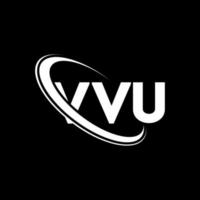 logotipo vvu. letra vvu. diseño del logotipo de la letra vvu. Logotipo de iniciales vvu vinculado con círculo y logotipo de monograma en mayúsculas. tipografía vvu para tecnología, negocios y marca inmobiliaria. vector