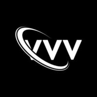 logotipo vvv. letra vvv. diseño del logotipo de la letra vvv. logotipo de iniciales vvv vinculado con círculo y logotipo de monograma en mayúsculas. tipografía vvv para tecnología, negocios y marca inmobiliaria. vector