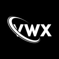 logotipo vwx. letra vxx. diseño del logotipo de la letra vwx. logotipo de iniciales vwx vinculado con círculo y logotipo de monograma en mayúsculas. tipografía vwx para tecnología, negocios y marca inmobiliaria. vector