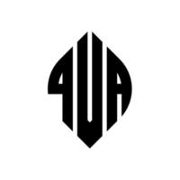 diseño de logotipo de letra de círculo qva con forma de círculo y elipse. qva letras elipses con estilo tipográfico. las tres iniciales forman un logo circular. vector de marca de letra de monograma abstracto del emblema del círculo qva.