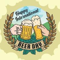 International Beer Day Concept vector