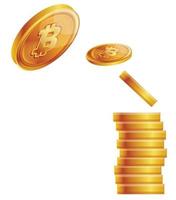 vector de concepto de dinero virtual de bitcoins