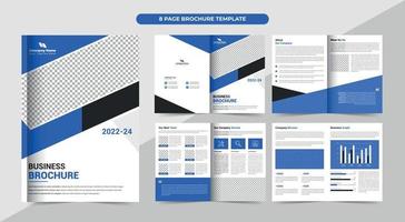 plantilla de folleto de informe anual de negocios corporativos y diseño de folleto de perfil de empresa de varias páginas o diseño de plantilla de folleto de negocios mínimo