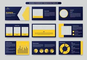 Modern Corporate Business presentation slides template or project proposal presentation template and modern keynote presentation or company profile vector