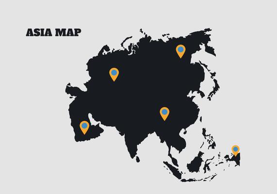 Map of World and location map of states. or Isolated world map and Isolated map background geography Vector illustration