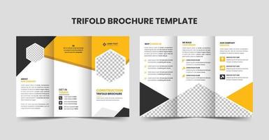 Construction Company Brochure Template and renovation creative trifold brochure template design or real estate brochure