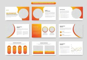 Corporate Business presentation slides template or annual report presentation template and modern keynote presentation or company profile brochure vector