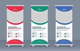Corporate Roll up banner stand template design or Portable stands business rollup banner layout