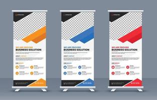 Corporate Rollup banner stand template design or modern portable stands business rollup banner vector
