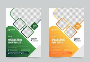 Organic Food Flyer Bundle Templates or Organic healthy food flyer template or Delicious food menu flyer Bundle