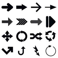 Arrow sign black simple icons vector