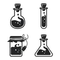 conjunto de iconos de poción, estilo simple vector