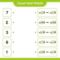 Count and match, count the number of Soccer Shoes and match with the right numbers. Educational children game, printable worksheet, vector illustration