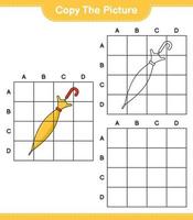 Copy the picture, copy the picture of Umbrella using grid lines. Educational children game, printable worksheet, vector illustration