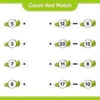 Count and match, count the number of Soccer Shoes and match with the right numbers. Educational children game, printable worksheet, vector illustration