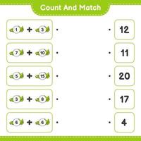 Count and match, count the number of Soccer Shoes and match with the right numbers. Educational children game, printable worksheet, vector illustration