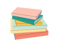 Set of books. Education concept vector