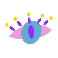 Eye. Element of evil, Ra, Turkish, Greek and esoteric eye of different shapes, highlighted on a white background. Colorful elements of clairvoyance. Vector cartoon illustration.