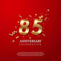 85th Anniversary celebration. Golden number 85