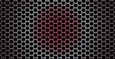 modern hexagon mesh texture silver gray with red circle color background. eps10 vector