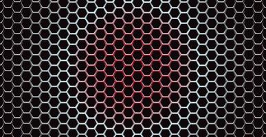 modern hexagon mesh texture silver gray with red circle color background. eps10 vector