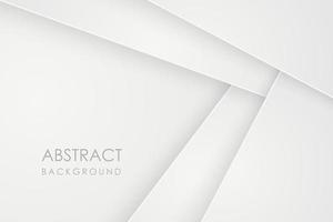 Abstract 3d background with white paper layers. Vector geometric illustration of overlap. Graphic design element. Minimal design. Decoration for business presentation