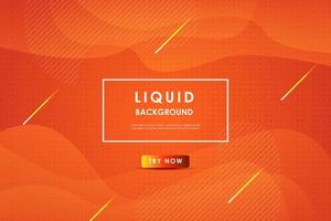 Orange liquid color background. Dynamic texture geometric element design with dots decoration. Modern gradient light vector illustration.