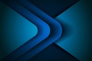 Dark abstract background with blue overlap layers vector