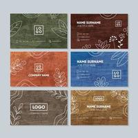 Business Name Card Collection Set with Rustic Style vector