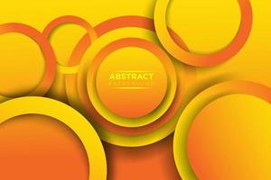 Abstract 3d orange circle overlap background vector