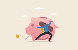 Broken Piggy Bank Vector Art, Icons, and Graphics for Free Download
