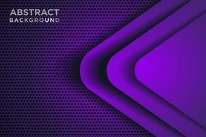 Abstract purple arrow 3D direction on circle mesh pattern design modern futuristic background vector illustration.