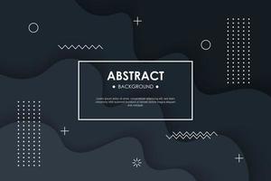 Modern dark wavy background, with geometric shapes composition Eps10 vector