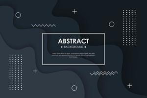 Modern dark wavy background, with geometric shapes composition Eps10 vector
