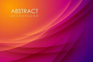 Modern abstract gradient orange and purple colorfull background concept with gold line and dots decoration vector