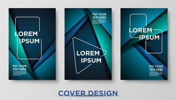 Modern abstract covers set. Cool gradient shapes composition, shapes, geometric elements. Applicable for placards, brochures, posters, covers and banners. Eps10 vector