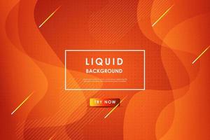 Orange liquid color background. Dynamic texture geometric element design with dots decoration. Modern gradient light vector illustration.