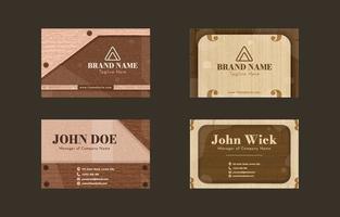 Rustic Business Card Template vector