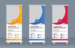 Abstract Corporate Roll up banner stand template design or portable stands business roll-up banner layout vector