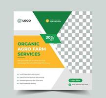 Modern Agriculture farming services or Landscaping Service Social Media Post banner and Web Banner template vector