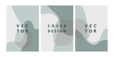 Fashion set of abstract backgrounds with organic shapes in pastel colors. Modern design template with space for text. Minimal stylish cover for branding design. Vector illustration